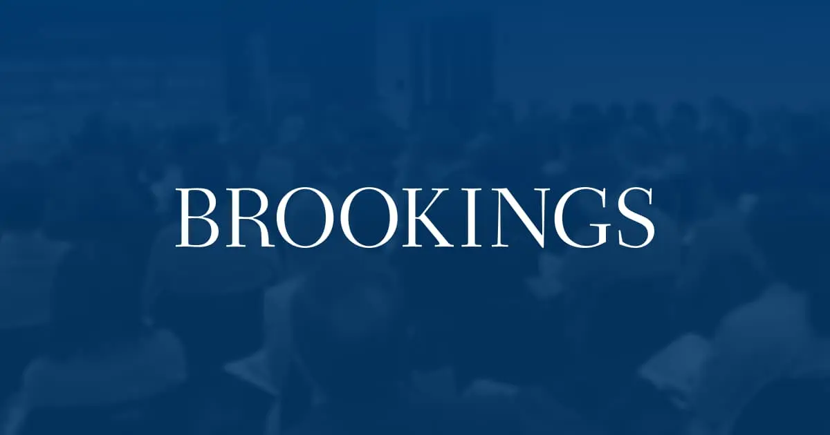 Blue logo of Brookings Institution